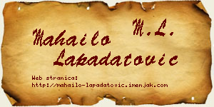 Mahailo Lapadatović vizit kartica